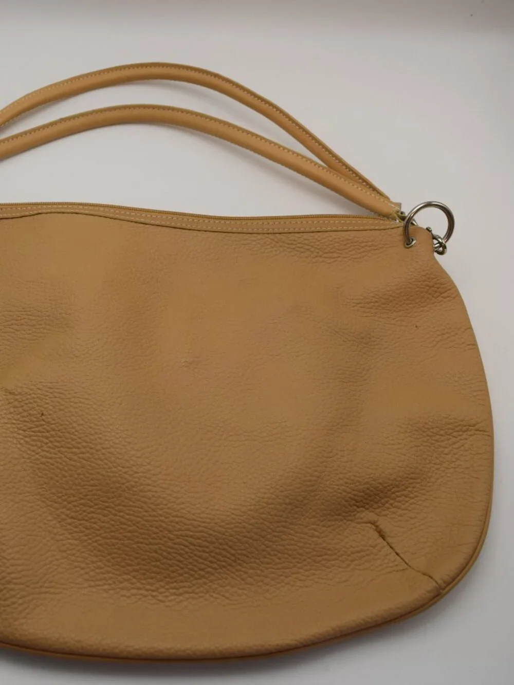 Maxx New York Purse Caramel Tan Leather Hobo Large Shoulder Double Strap Handbag
